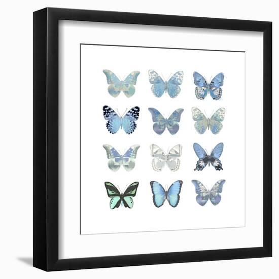 Butterfly Study in Blue I-Julia Bosco-Framed Art Print