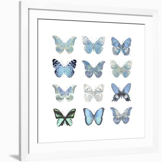 Butterfly Study in Blue I-Julia Bosco-Framed Art Print