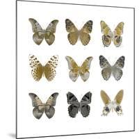 Butterfly Study in Gold I-Julia Bosco-Mounted Art Print