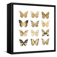 Butterfly Study in Gold II-Julia Bosco-Framed Stretched Canvas