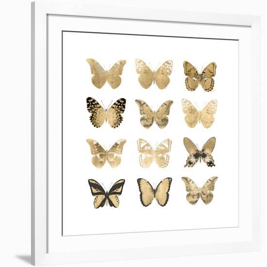 Butterfly Study in Gold II-Julia Bosco-Framed Art Print