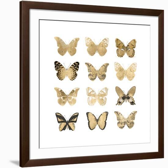 Butterfly Study in Gold II-Julia Bosco-Framed Art Print