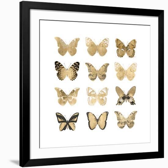 Butterfly Study in Gold II-Julia Bosco-Framed Art Print