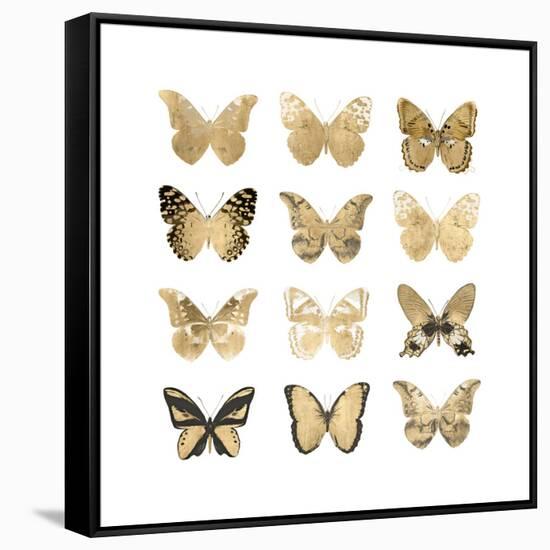Butterfly Study in Gold II-Julia Bosco-Framed Stretched Canvas