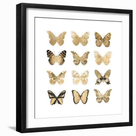 Butterfly Study in Gold II-Julia Bosco-Framed Art Print