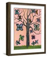 Butterfly Tree-null-Framed Art Print