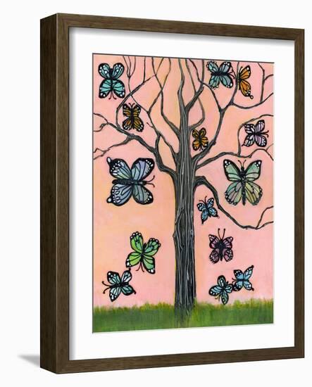 Butterfly Tree-null-Framed Art Print