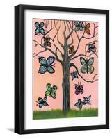 Butterfly Tree-null-Framed Art Print