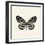 Butterfly VIII BW Crop-Debra Van Swearingen-Framed Art Print