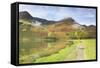 Buttermere Lake, Lake District National Park, Cumbria, England, United Kingdom, Europe-Markus Lange-Framed Stretched Canvas