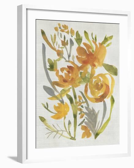 Butterscotch Bouquet II-Chariklia Zarris-Framed Art Print