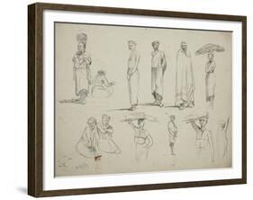 Butterworth: Group of Sketches of African Men and Women, 1851-Thomas Baines-Framed Giclee Print