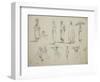 Butterworth: Group of Sketches of African Men and Women, 1851-Thomas Baines-Framed Giclee Print