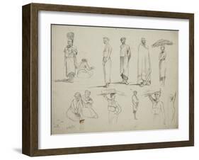 Butterworth: Group of Sketches of African Men and Women, 1851-Thomas Baines-Framed Giclee Print