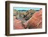 Buttes and rocks, White Domes Area, Valley of Fire State Park, Nevada, USA-Michel Hersen-Framed Photographic Print