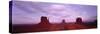 Buttes at Sunset, the Mittens, Merrick Butte, Monument Valley, Arizona, USA-null-Stretched Canvas