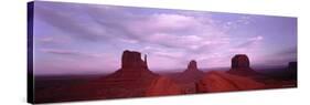 Buttes at Sunset, the Mittens, Merrick Butte, Monument Valley, Arizona, USA-null-Stretched Canvas