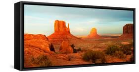 Buttes Rock Formations at Monument Valley, Utah-Arizona Border, USA-null-Framed Stretched Canvas