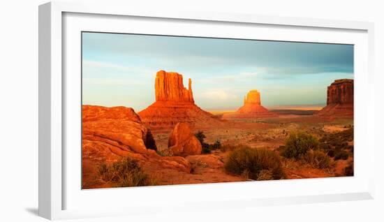 Buttes Rock Formations at Monument Valley, Utah-Arizona Border, USA-null-Framed Photographic Print