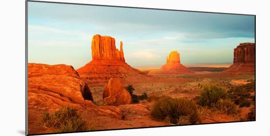 Buttes Rock Formations at Monument Valley, Utah-Arizona Border, USA-null-Mounted Photographic Print