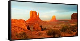 Buttes Rock Formations at Monument Valley, Utah-Arizona Border, USA-null-Framed Stretched Canvas