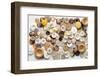 Button Background in Neutral Colors-lawcain-Framed Premium Photographic Print