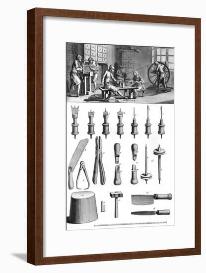 Button Makers in 18th C.-null-Framed Art Print