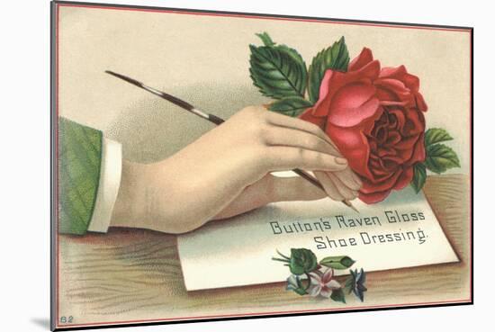 Button's Raven Gloss Shoe Dressing Trade Card-null-Mounted Giclee Print