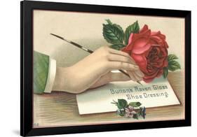 Button's Raven Gloss Shoe Dressing Trade Card-null-Framed Giclee Print