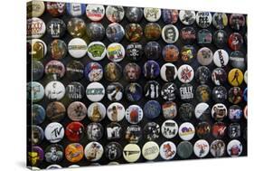 Buttons at Amoeba Music Store, Hollywood, Los Angeles, California, USA-Kymri Wilt-Stretched Canvas