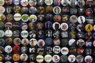 'Buttons at Amoeba Music Store, Hollywood, Los Angeles, California, USA'  Photographic Print - Kymri Wilt | AllPosters.com