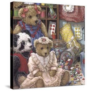 Buttons N' Bears-Janet Kruskamp-Stretched Canvas