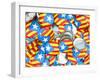 Buttons with Catalonia Flag-hemul-Framed Art Print
