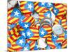 Buttons with Catalonia Flag-hemul-Mounted Art Print