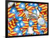 Buttons with Catalonia Flag-hemul-Framed Art Print