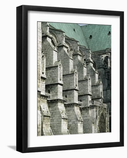 Buttresses on the South Front of the Cathedral, Chartres, France-Walter Rawlings-Framed Photographic Print