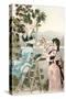 Buxom Italian Peasant Women Picking Grapes-null-Stretched Canvas