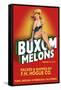 Buxom Melons - Crate Label-Lantern Press-Framed Stretched Canvas