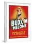 Buxom Melons - Crate Label-Lantern Press-Framed Art Print