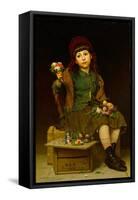 Buy a Posy, C.1881 (Oil on Canvas)-John George Brown-Framed Stretched Canvas