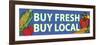 Buy Local-Retroplanet-Framed Giclee Print