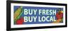 Buy Local-Retroplanet-Framed Giclee Print