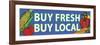 Buy Local-Retroplanet-Framed Giclee Print