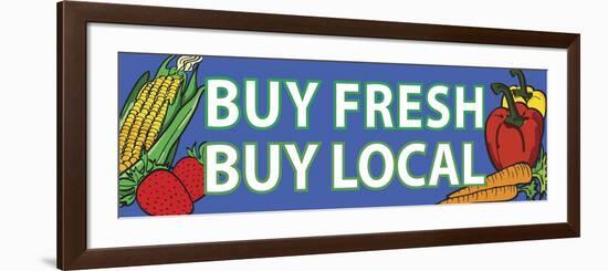 Buy Local-Retroplanet-Framed Giclee Print