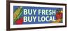 Buy Local-Retroplanet-Framed Giclee Print