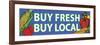 Buy Local-Retroplanet-Framed Giclee Print