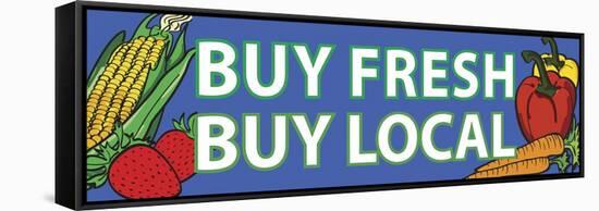 Buy Local-Retroplanet-Framed Stretched Canvas