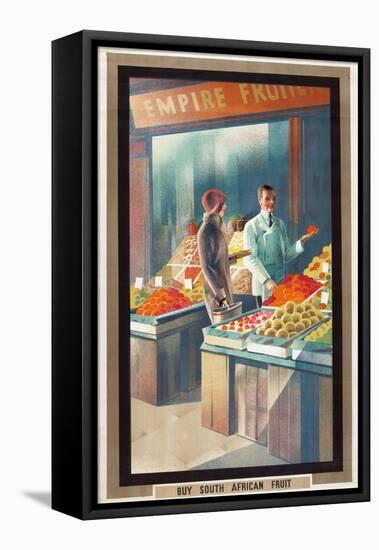 Buy South African Fruit, from the Series 'Empire Buying Makes Busy Factories', 1930-Austin Cooper-Framed Stretched Canvas