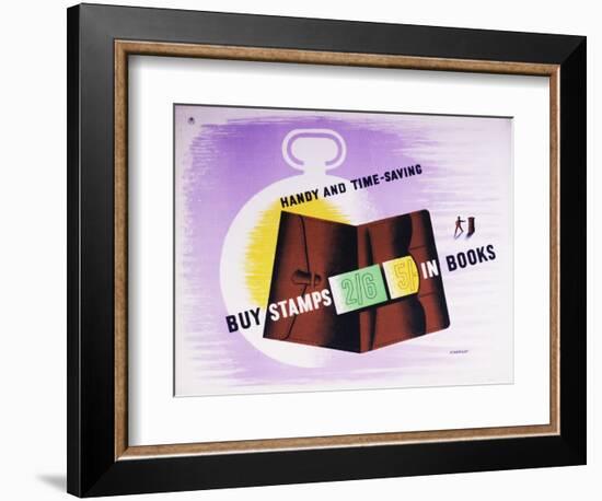 Buy Stamps in Books, Handy and Time Saving-Tom Eckersley-Framed Art Print