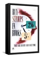 Buy Stamps in Books They are Handy and Save Time-Stan Krol-Framed Stretched Canvas